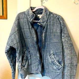 Forever 21 quilted soft denim like jacket M